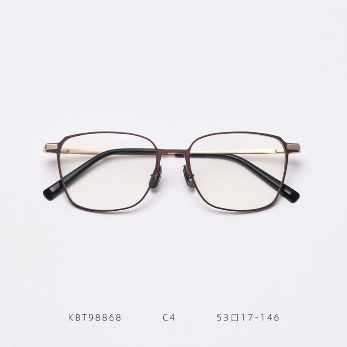 Designer Plain Lens Glasses Spectacle Optical Metal Glass Frame Eyeglasses 3