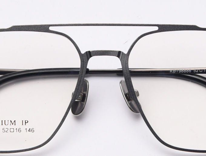 Vogue Double Bridge Square Metal Optical Glasses BSCI 136MM Plain Lens 5