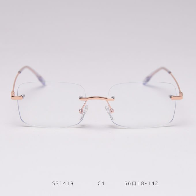 Frameless Rimless Plain Lens Glasses Spectacle Frame Eyeglasses BSCI 1