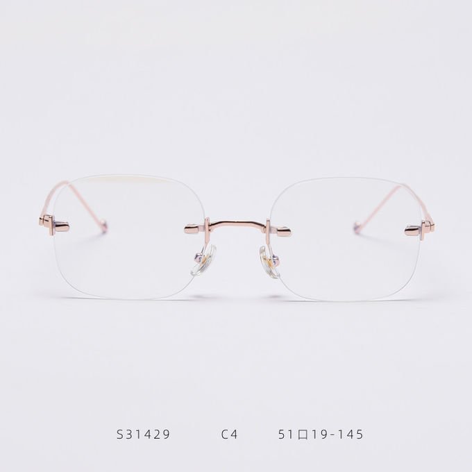Flat Mirror Ladies Street Shooting Square Frameless Glasses Trendy 130MM 3