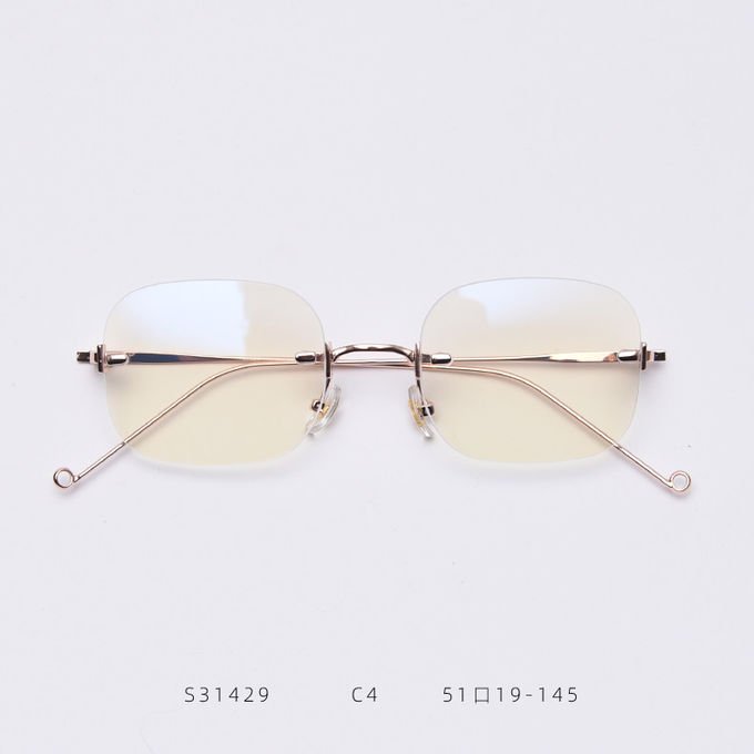 Flat Mirror Ladies Street Shooting Square Frameless Glasses Trendy 130MM 4