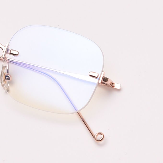Flat Mirror Ladies Street Shooting Square Frameless Glasses Trendy 130MM 7