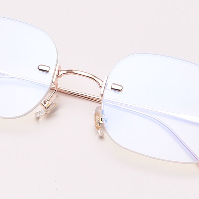 Flat Mirror Ladies Street Shooting Square Frameless Glasses Trendy 130MM 6
