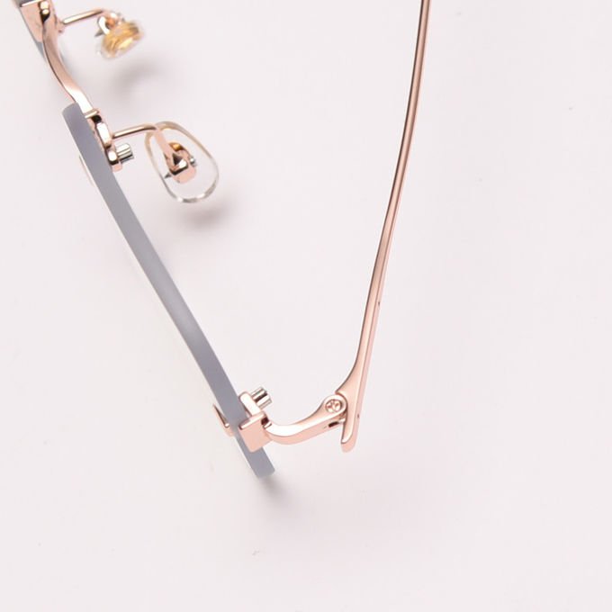 Flat Mirror Ladies Street Shooting Square Frameless Glasses Trendy 130MM 5
