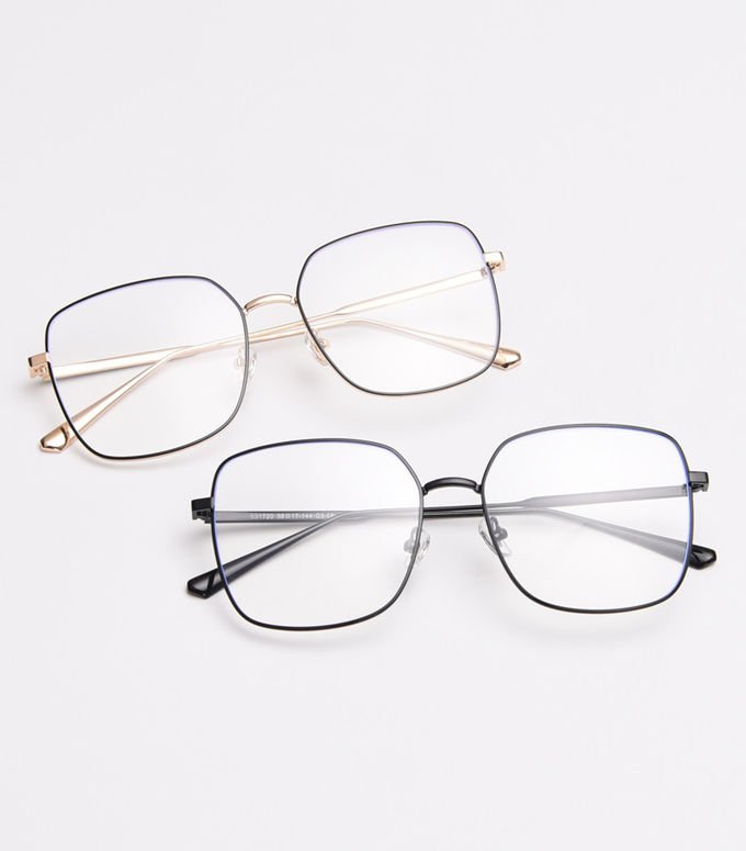 Oversized Full Frame Glasses Alloy Square Optical Spectacle Plain Lens 139MM 0