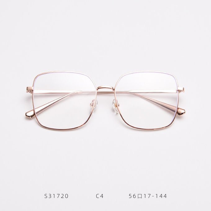 Oversized Full Frame Glasses Alloy Square Optical Spectacle Plain Lens 139MM 6