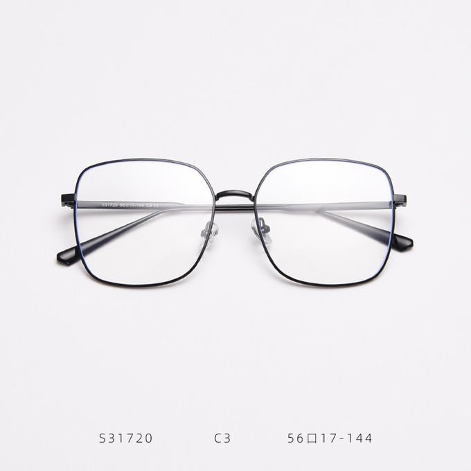 Oversized Full Frame Glasses Alloy Square Optical Spectacle Plain Lens 139MM 3