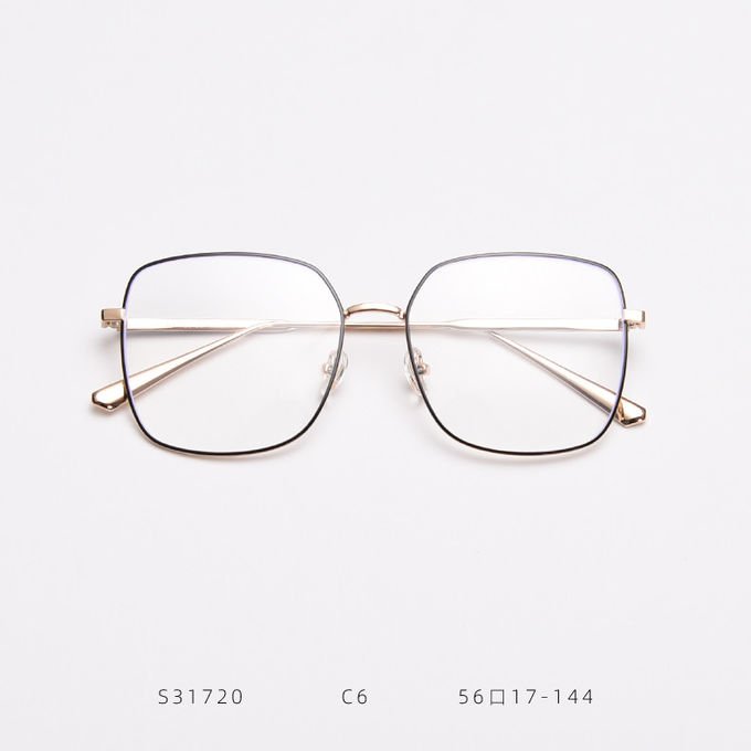 Oversized Full Frame Glasses Alloy Square Optical Spectacle Plain Lens 139MM 2