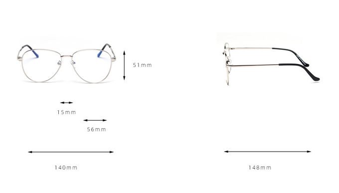 Oversized Rectangle Metal Anti Blue Ray Computer Glasses Outdoor Optical Frame 11