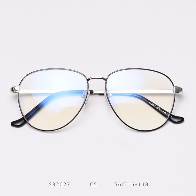 Oversized Rectangle Metal Anti Blue Ray Computer Glasses Outdoor Optical Frame 3