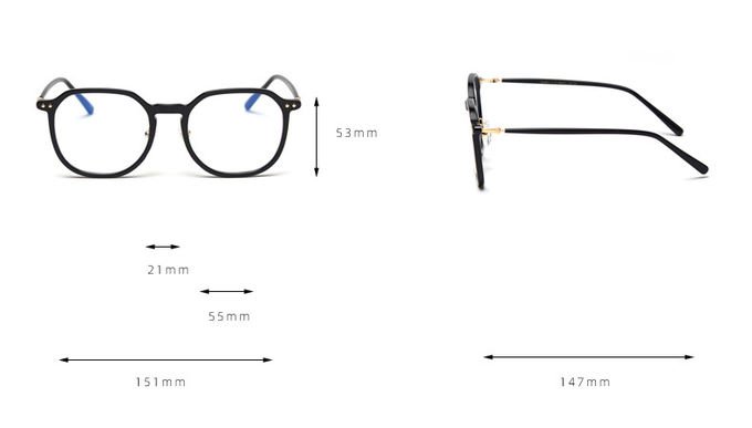 Korean TR90 Frame Optical Plain Lens Glasses Unisex Blue Light Blocking 9