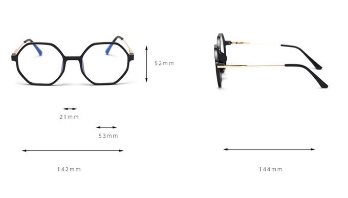 Retro Polygonal Anti Blue Light Glasses Men Women Fashion Optical Computer 10