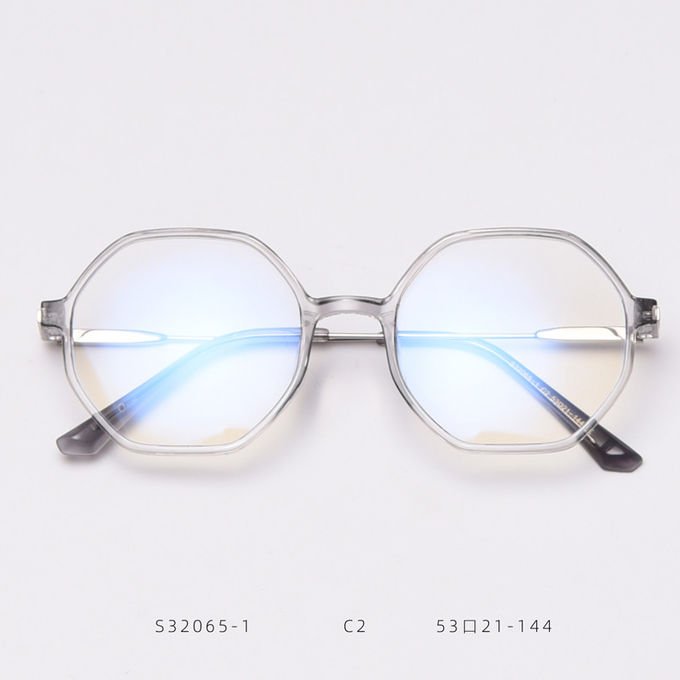 Retro Polygonal Anti Blue Light Glasses Men Women Fashion Optical Computer 4