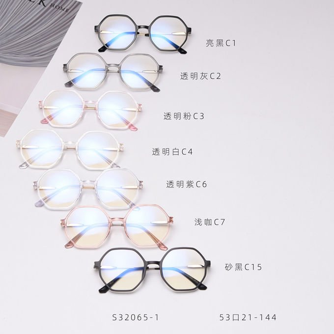 Retro Polygonal Anti Blue Light Glasses Men Women Fashion Optical Computer 7