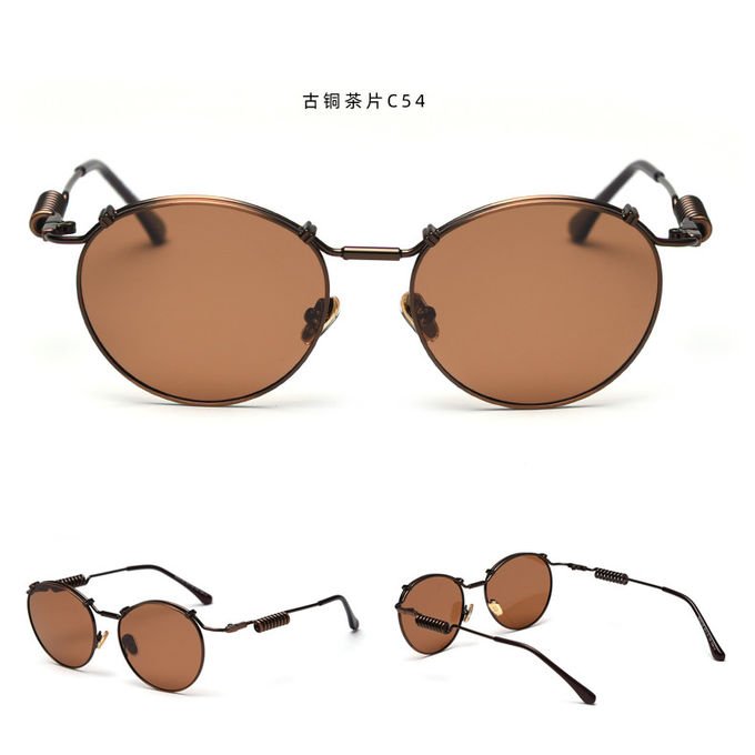 Spring Shape Shades 145MM Plain Lens Glasses Unisex Sunglasses Unique Metal Frame 2