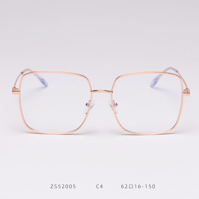 Silver Alloy Square Big Frame Glasses Men Women Unisex Decoration Transparent Frame Glasses 2