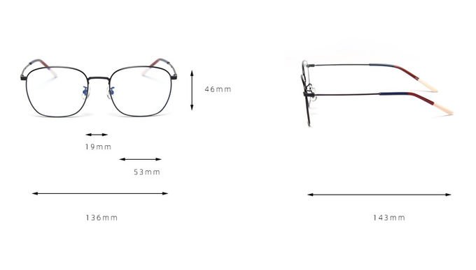Metal Frame Men Women Oversize Plain Lens Glasses Myopia Optical Eye Glasses 9