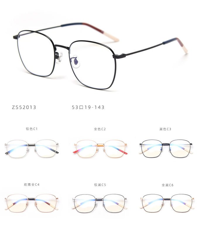 Metal Frame Men Women Oversize Plain Lens Glasses Myopia Optical Eye Glasses 10