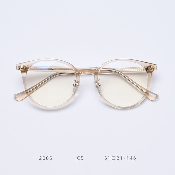 Myopia Female TR90 Material Glasses Trendy Net Red Round Blue Plate Flat Mirror Fashion Street Shooting 3