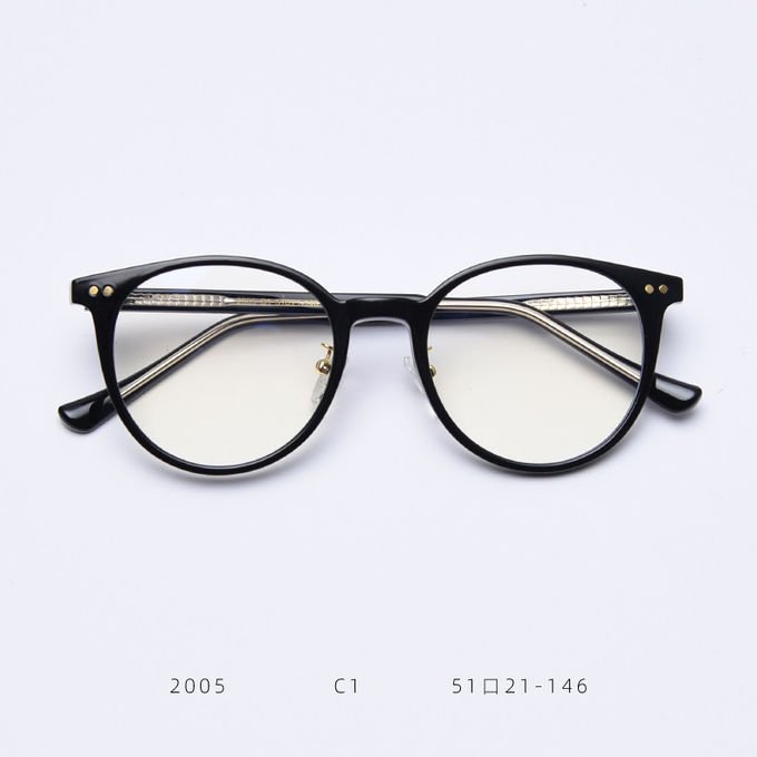 Myopia Female TR90 Material Glasses Trendy Net Red Round Blue Plate Flat Mirror Fashion Street Shooting 4