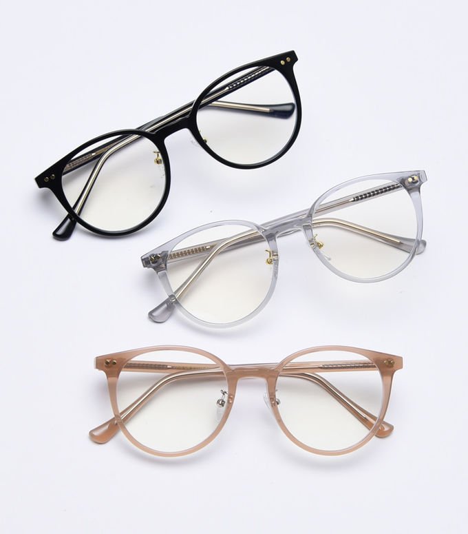 Myopia Female TR90 Material Glasses Trendy Net Red Round Blue Plate Flat Mirror Fashion Street Shooting 0