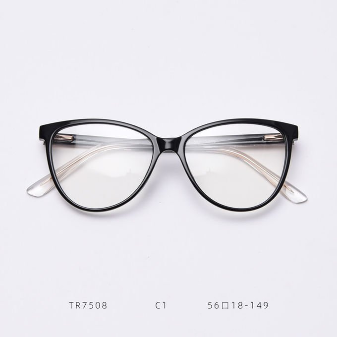 Spring Europe America Large Cat Eye TR90 Material Glasses Flat Mirror Female Myopia 5