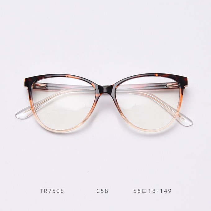 Spring Europe America Large Cat Eye TR90 Material Glasses Flat Mirror Female Myopia 1