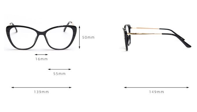 Fashion Ladies Oversized Tr90 Glasses Frames Tr90 Blue Light Glasses 13