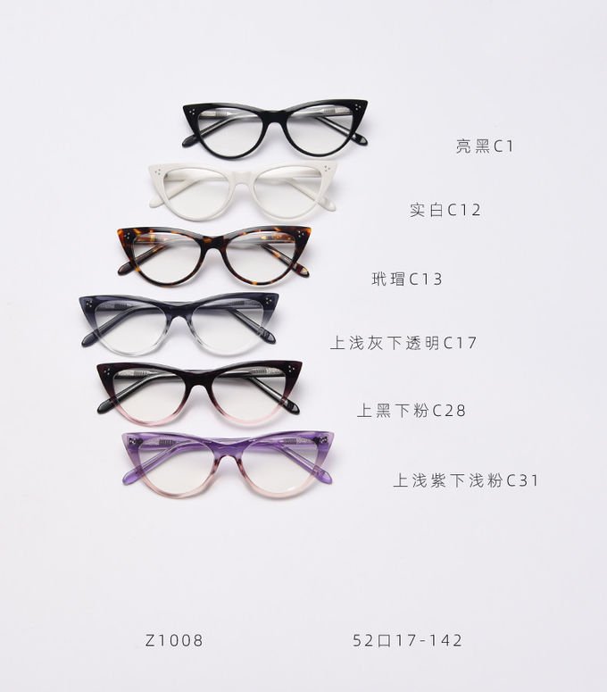 Optical Frame Cat Eye Vintage Reading TR90 Material Glasses Computer Blue Light 7