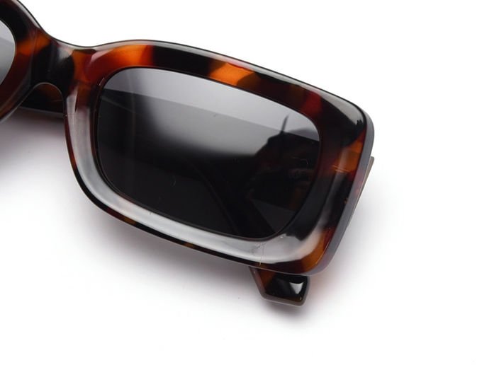 Colorful Lens Small 143MM Trendy Rectangle Frame Sunglasses BSCI TR90 11