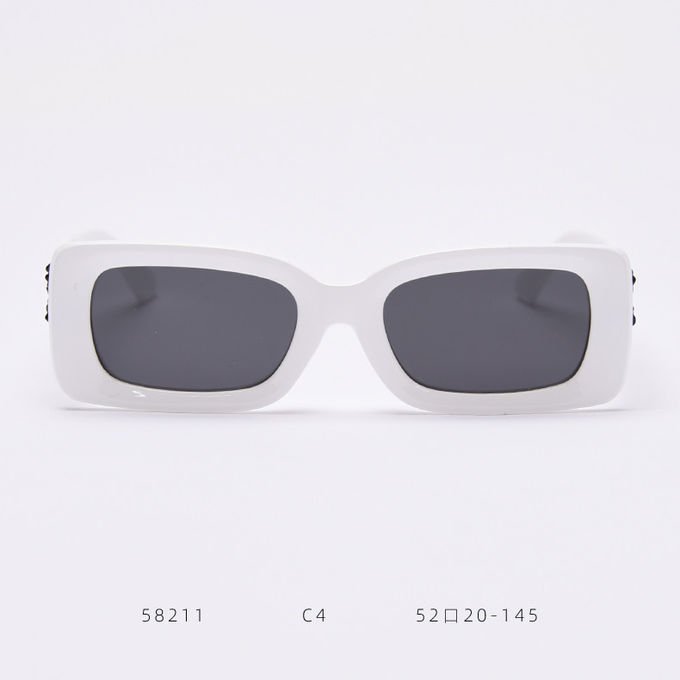 Colorful Lens Small 143MM Trendy Rectangle Frame Sunglasses BSCI TR90 4