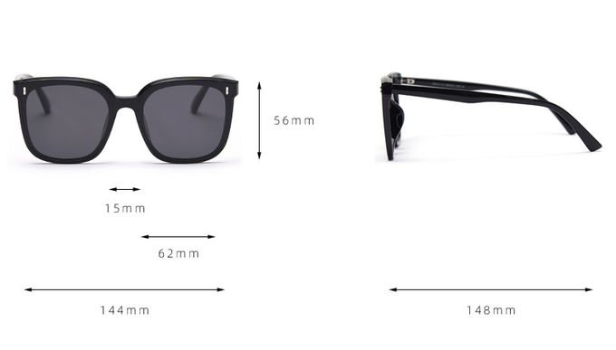Ultralight TR Polarized UV Resistant Frida Square Rimmed Sunglasses 12