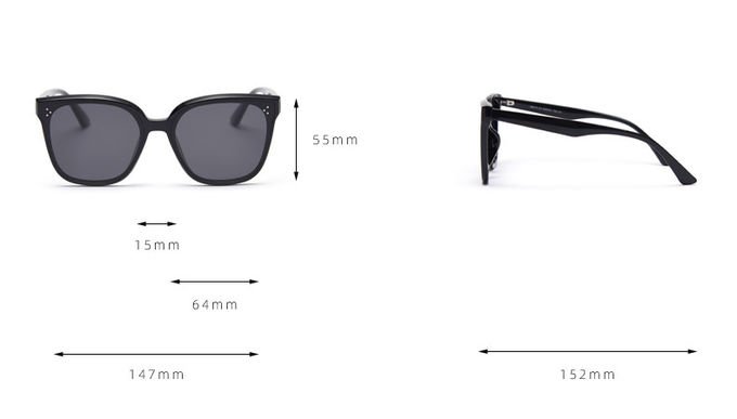 Women Retro Big Frame Square TR90 Sunglasses Trendy Polarized Men 11