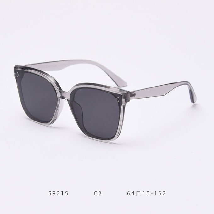 Women Retro Big Frame Square TR90 Sunglasses Trendy Polarized Men 2