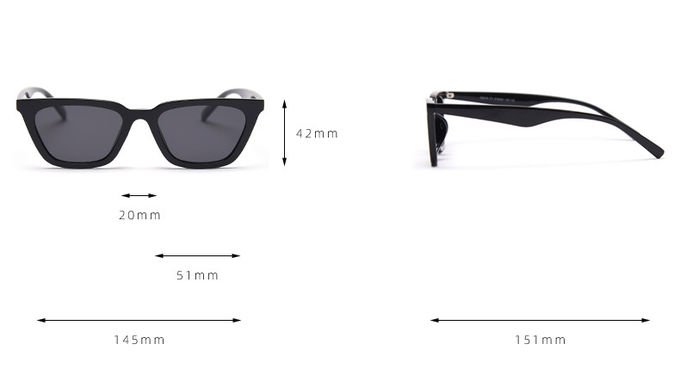 Women Men BSCI TR90 Sunglasses 145MM Polarized Oversized Cat Eye 12