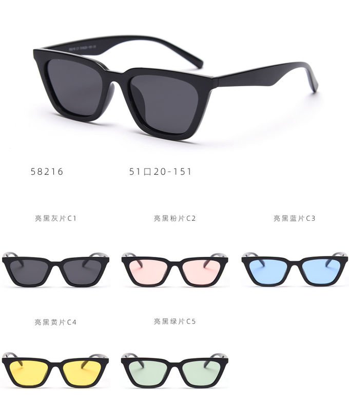 Women Men BSCI TR90 Sunglasses 145MM Polarized Oversized Cat Eye 11