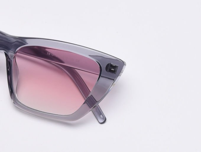 Fashion Trendy Women Sunglasses TR90 145MM Cat Eye On Round Face 8