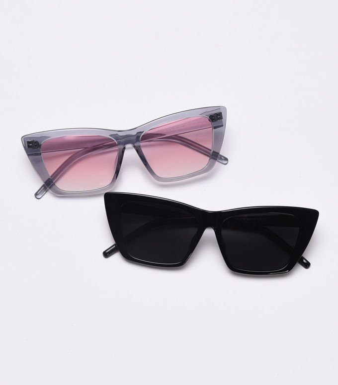 Fashion Trendy Women Sunglasses TR90 145MM Cat Eye On Round Face 0