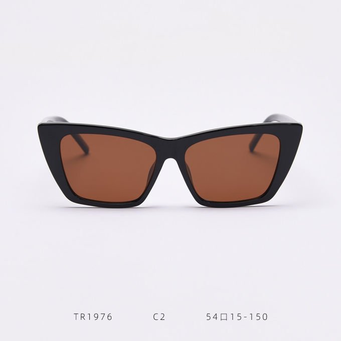 Fashion Trendy Women Sunglasses TR90 145MM Cat Eye On Round Face 5