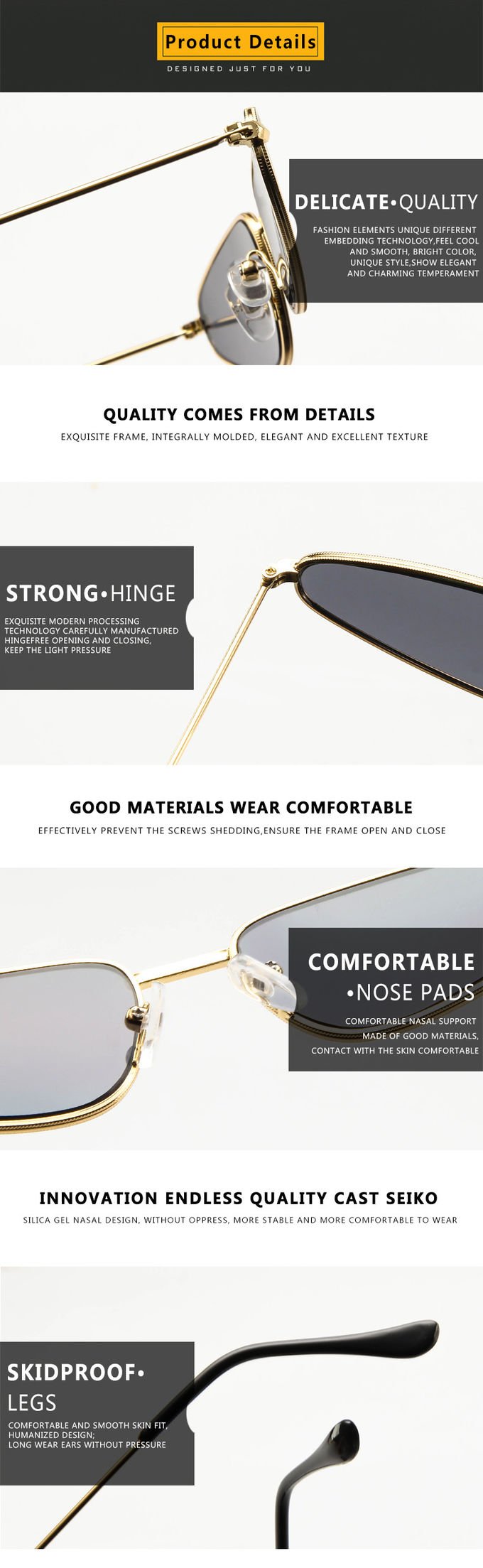 Woman Modern Cat Eye Frame Sunglasses 143MM BSCI Multi Colors 3
