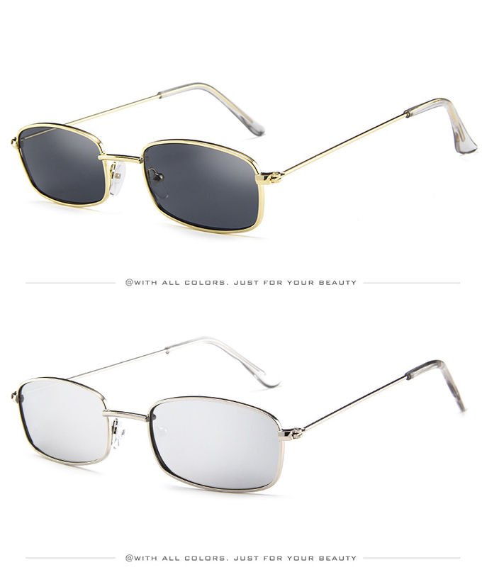 Vintage Rectangle Hot Sale Sunglasses Alloy Mirror Steampunk Women 2
