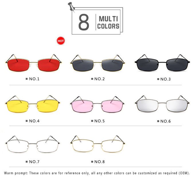 Vintage Rectangle Hot Sale Sunglasses Alloy Mirror Steampunk Women 6