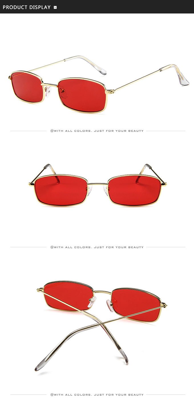 Vintage Rectangle Hot Sale Sunglasses Alloy Mirror Steampunk Women 3