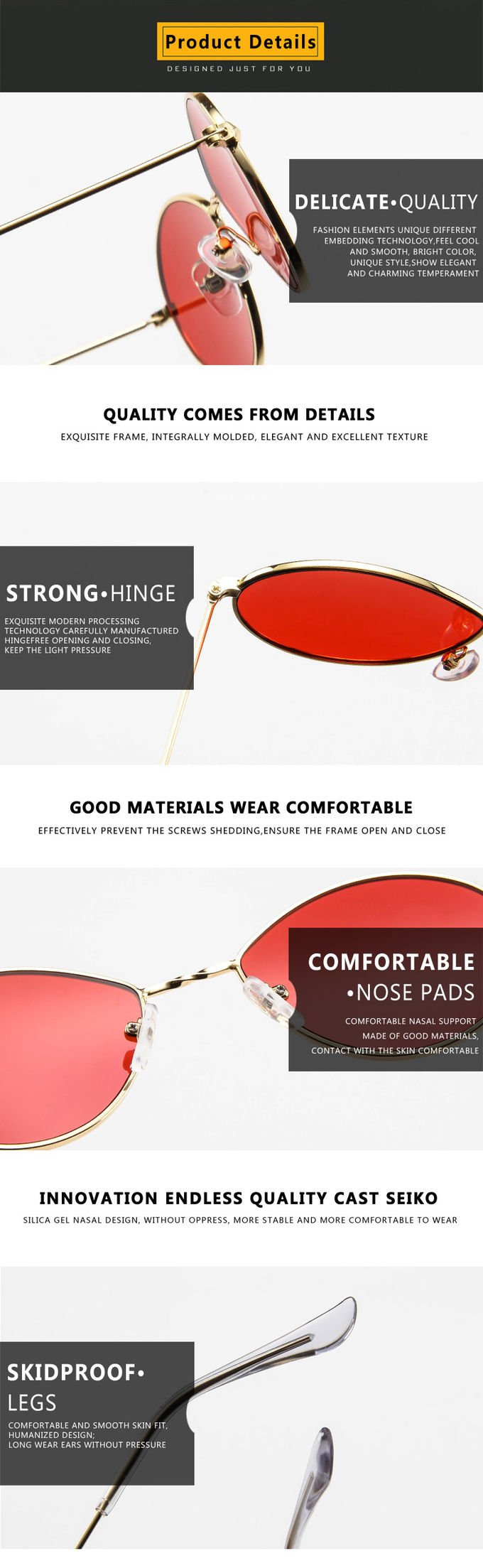 Metal Frame Hot Sale Sunglasses Old Fashioned Classic Star UV400 8