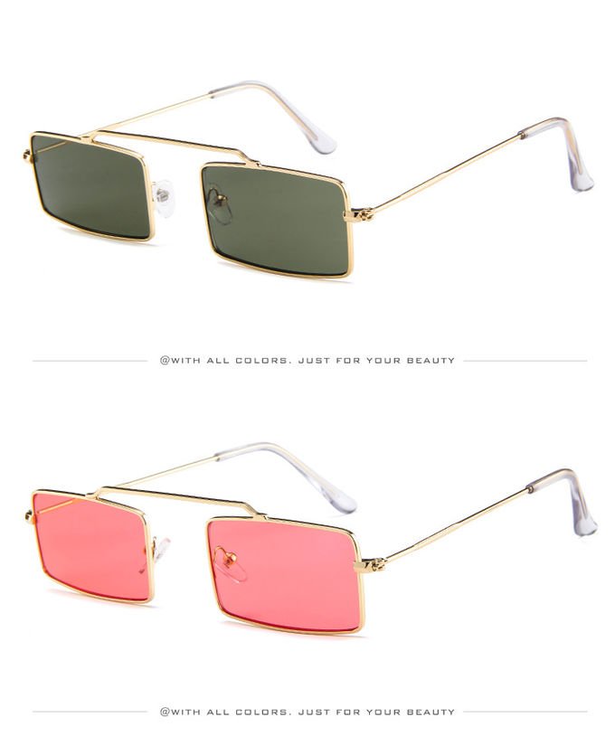 European American Transparent Ocean Sunglasses Single Beam Metal Frame 4