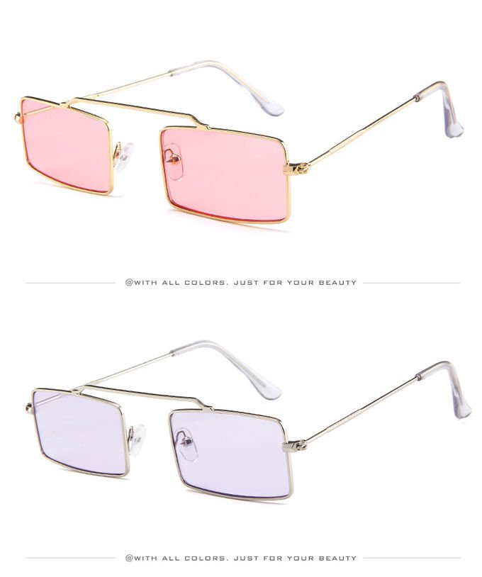European American Transparent Ocean Sunglasses Single Beam Metal Frame 3