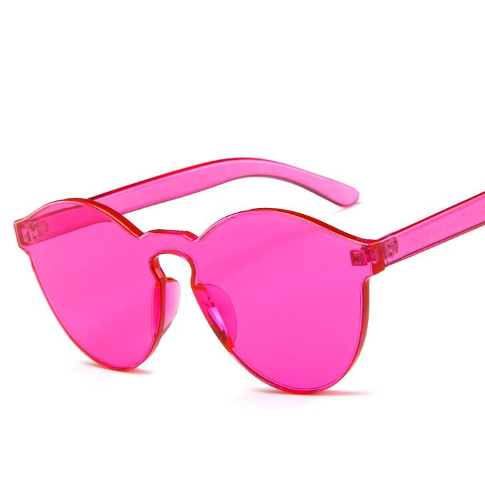 Colorful One Piece Lens Transparent Round Retro Hot Sale Sunglasses 3