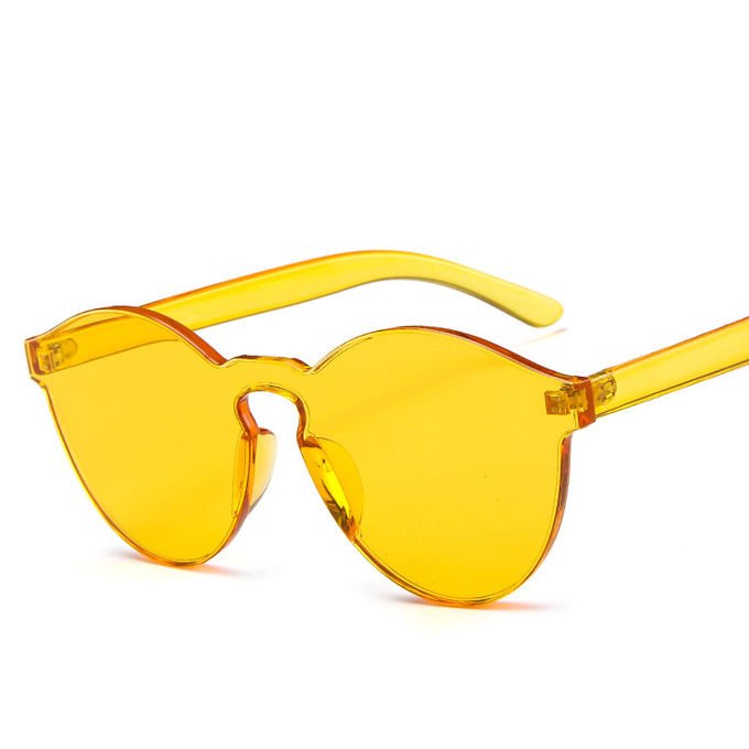 Colorful One Piece Lens Transparent Round Retro Hot Sale Sunglasses 5