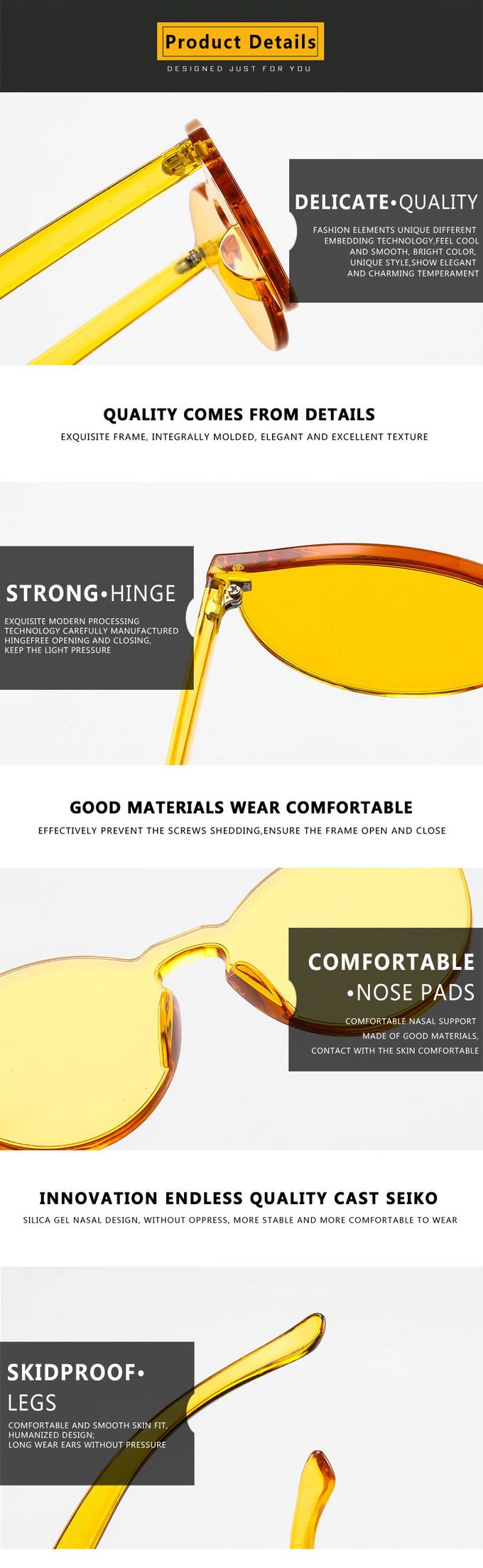 Colorful One Piece Lens Transparent Round Retro Hot Sale Sunglasses 8