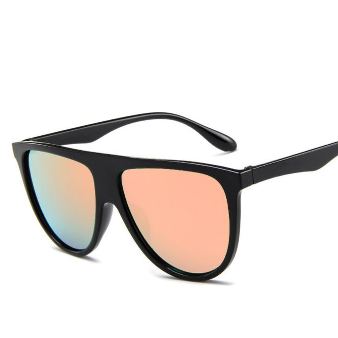 Vintage Retro BSCI Flat Top Sunglasses Thin Shadow Luxury Designer Large Black Shades 8